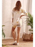 Knitted sweater and shorts set, gray and yellow 3211045 - Online store - Boutique